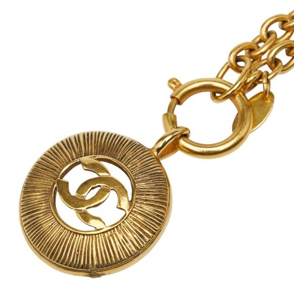 CHANEL Gold Logo Necklace